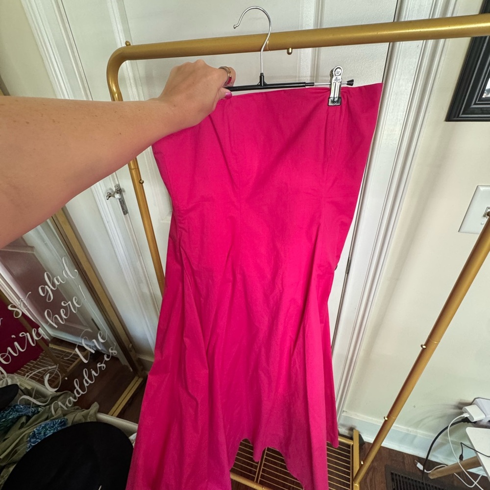 Droopy & Browns Pink Strapless Dress